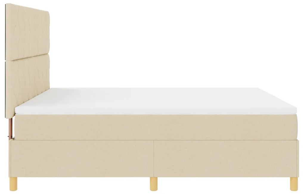 Box Spring Ágy Matraccal Krém Szuper Király Szövet