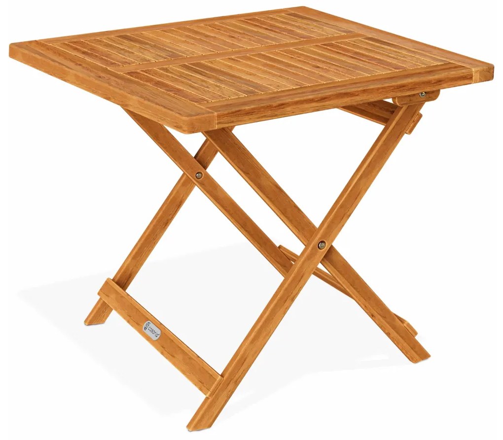Casaria ALEK fa tárolóasztal, 70x70x73cm, barna