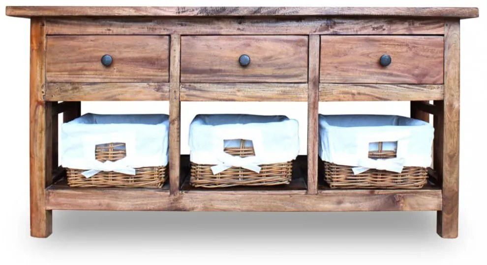 tömör mahagóni fa komód 100 x 30 x 50 cm