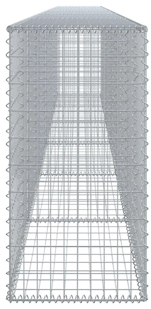 horganyzott vas gabion kosár fedéllel 600 x 50 x 100 cm