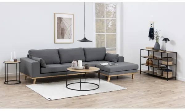 SARON dohányzóasztal tölgy/fekete