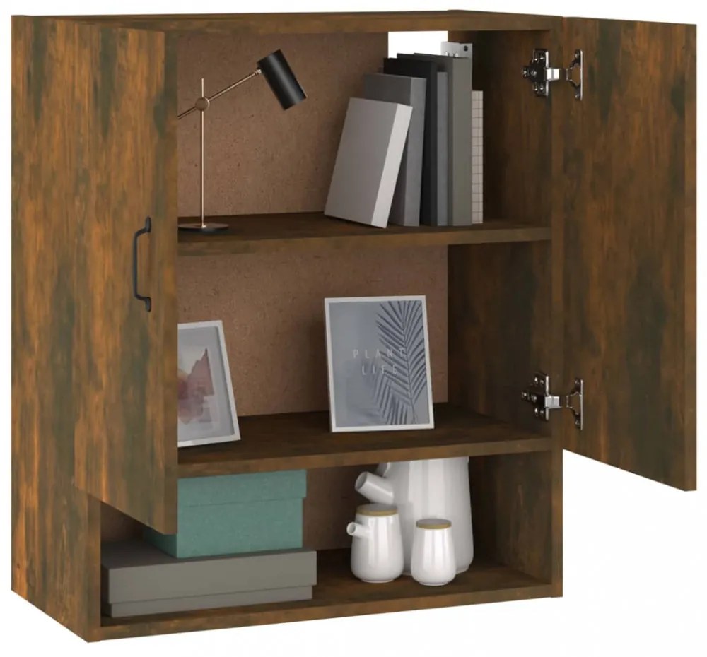 vidaXL füstös tölgy színű szerelt fa fali szekrény 60 x 31 x 70 cm