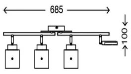 Briloner 3305-047 - LED Spotlámpa GLAM 4xLED/4,5W/230V