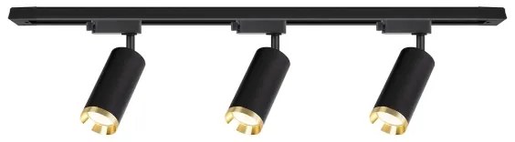 Sínes rendszerű MICA spotlámpa 3xGU10/10W/230V fekete/arany
