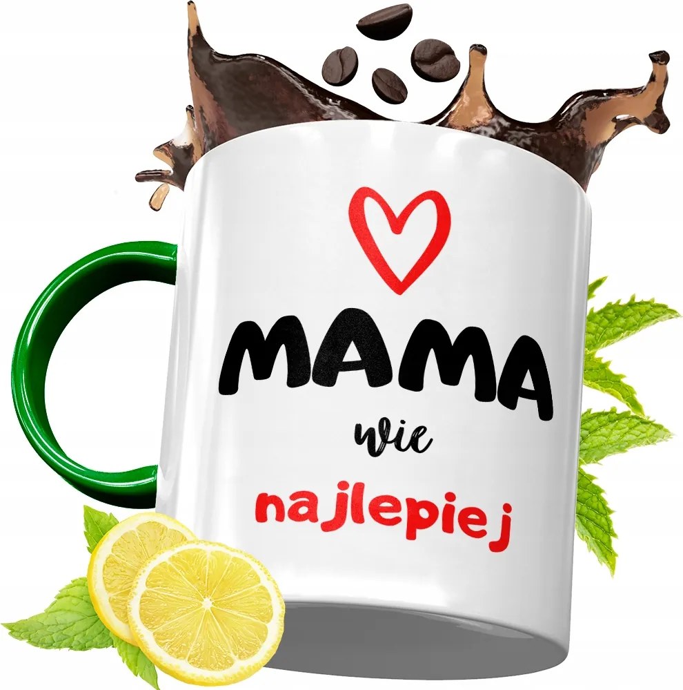 Zöld Bögre Anyukáknak Születésnapi Ajándék fényképes nyomtatással