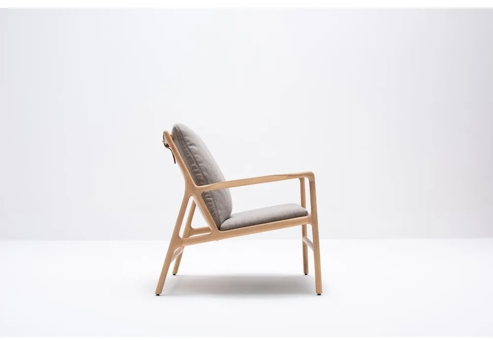 Szürke-natúr színű fotel Dedo – Gazzda