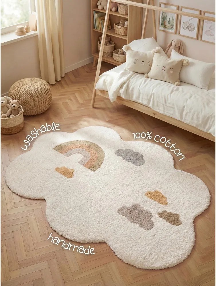 Krémszínű mosható-kézi szövésű pamut gyerek szőnyeg 140x200 cm Snuggle Willy – Hanse Home