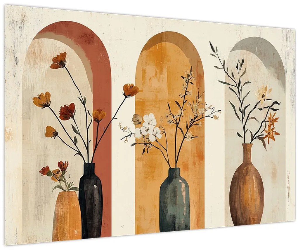 Kép - Vázák boltívekben (90x60 cm)