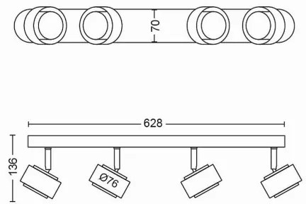 Philips 50654/30/P0 - LED Spotlámpa FERANO 4xLED/4,3W/230V