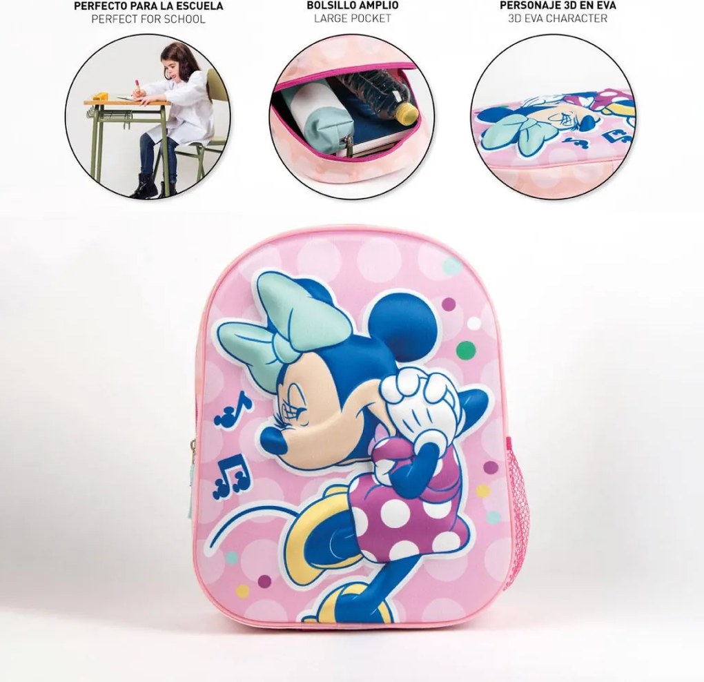 Disney Minnie Music 3D hátizsák, táska 31 cm