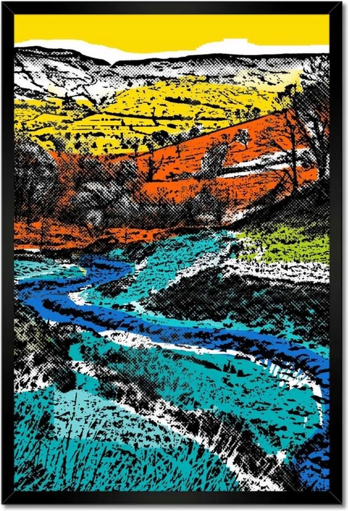 Poszterek keretben 40x60 Hegyi táj Tájkép