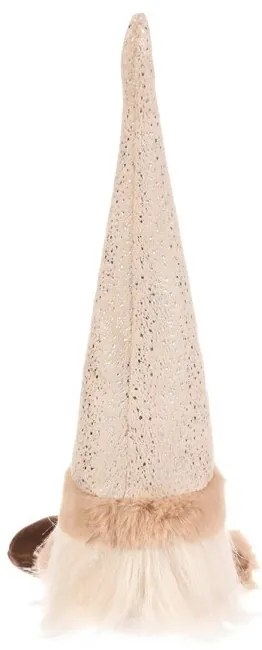 Karácsonyi dekoráció Lógó lábú manó, magasság 40cm, bézs/barna, 40 cm