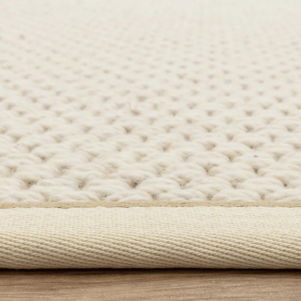 Krémszínű kétoldalas-kézi szövésű gyapjúkeverék szőnyeg 160x240 cm Korra Double Loop – Asiatic Carpets