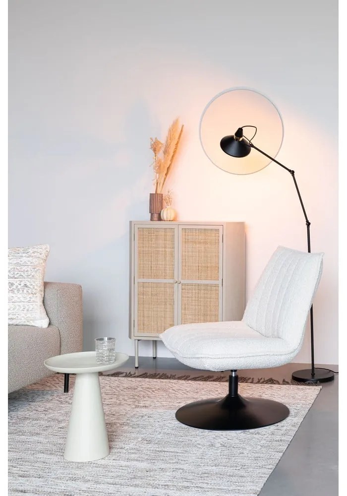 Fehér buklé fotel Jax – White Label