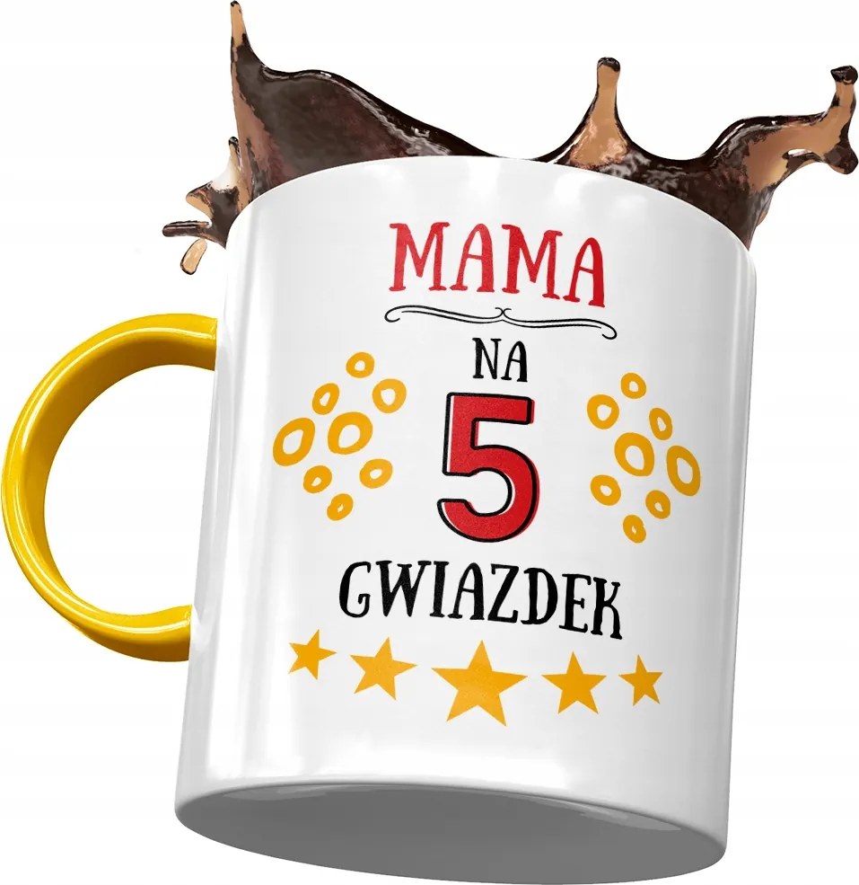 Sárga Bögre Anyák napjára Nyomtatott fényképpel