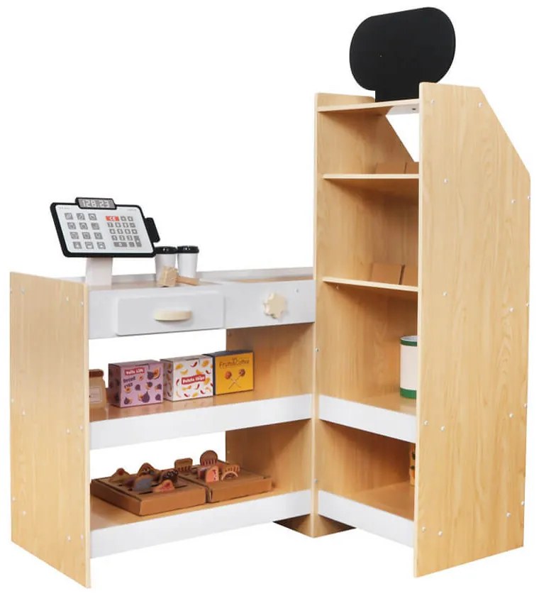 Játék fa szupermarket kiegészítőkkel