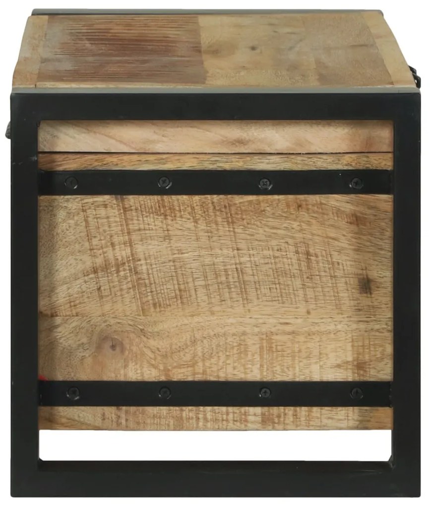 Tároló ládák 60x30x30cm Tömör Mangófából és Fém