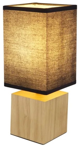 Globo 21628B - Asztali lámpa VALENTINO 1xE27/7W/230V fekete/barna