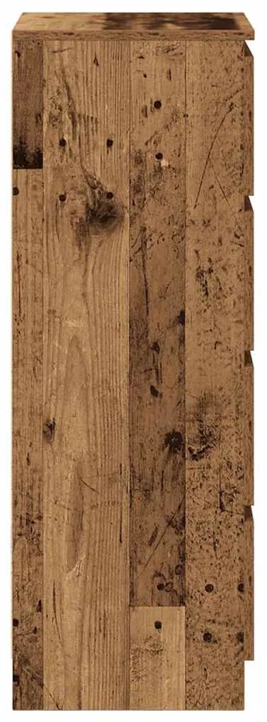 antik fa színű szerelt fa tálalószekrény 37,5x35x99 cm