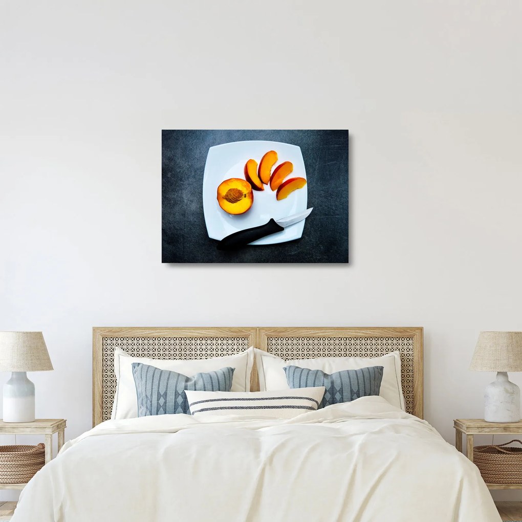 Őszibarack képe (üvegen) (70x50 cm)