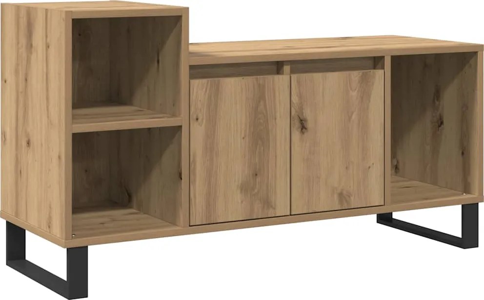vidaXL kézműves tölgy színű szerelt fa TV-szekrény 100x35x55 cm