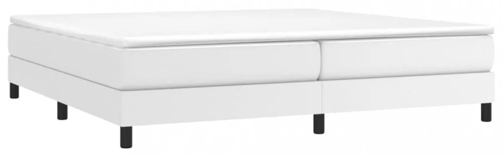 fehér műbőr rugós ágykeret 200x200 cm