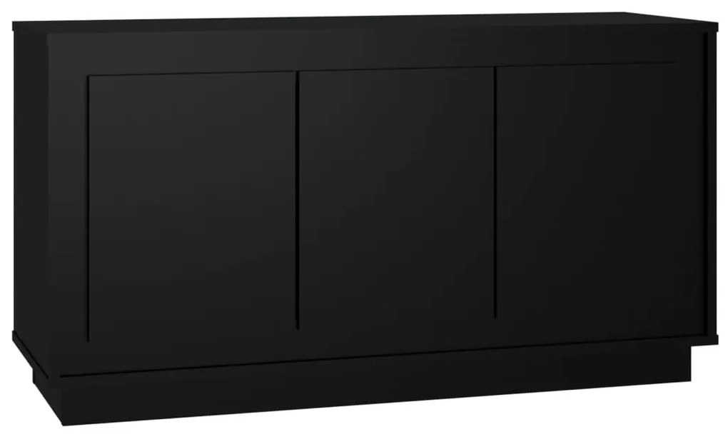 fekete szerelt fa tálalószekrény 102x35x55 cm