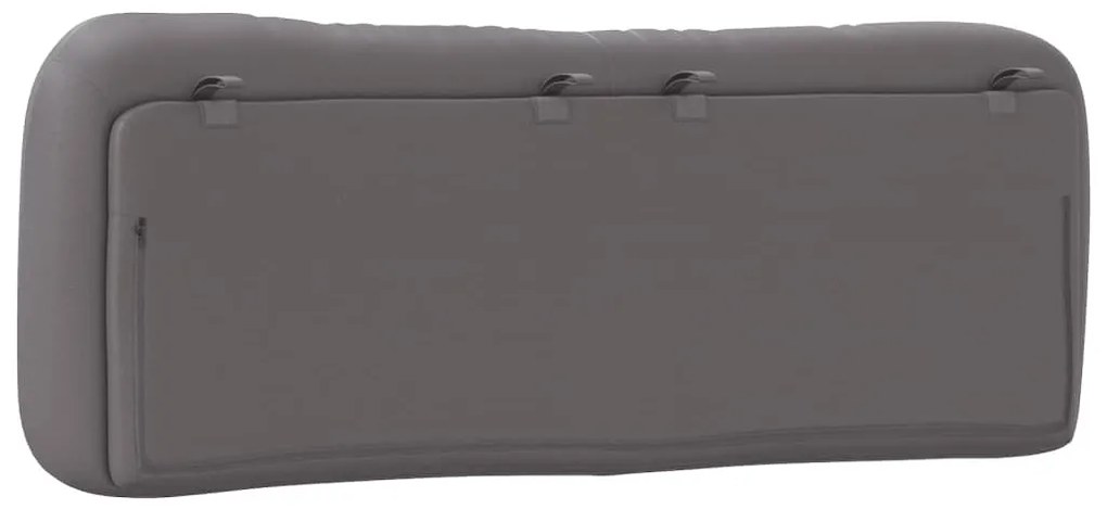 szürke műbőr fejtámla párna 120 cm