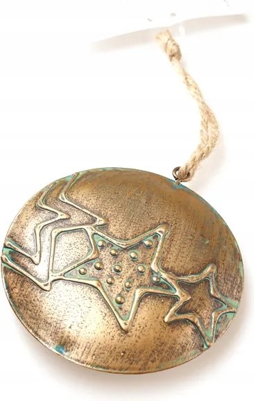 Karácsonyfa medál fém Karácsonyfadísz csillagokkal 16,5 cm