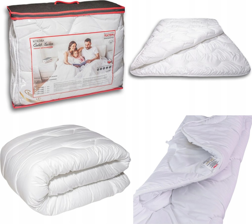 Négyévszakos Paplan 180X200 Fehér Prémium Lengyel Gyártás Puha Bársony