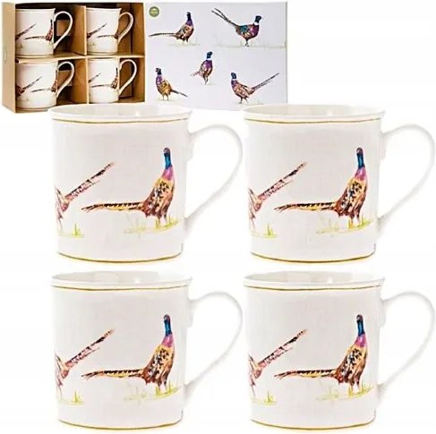 4 db-os fácános bögre szett