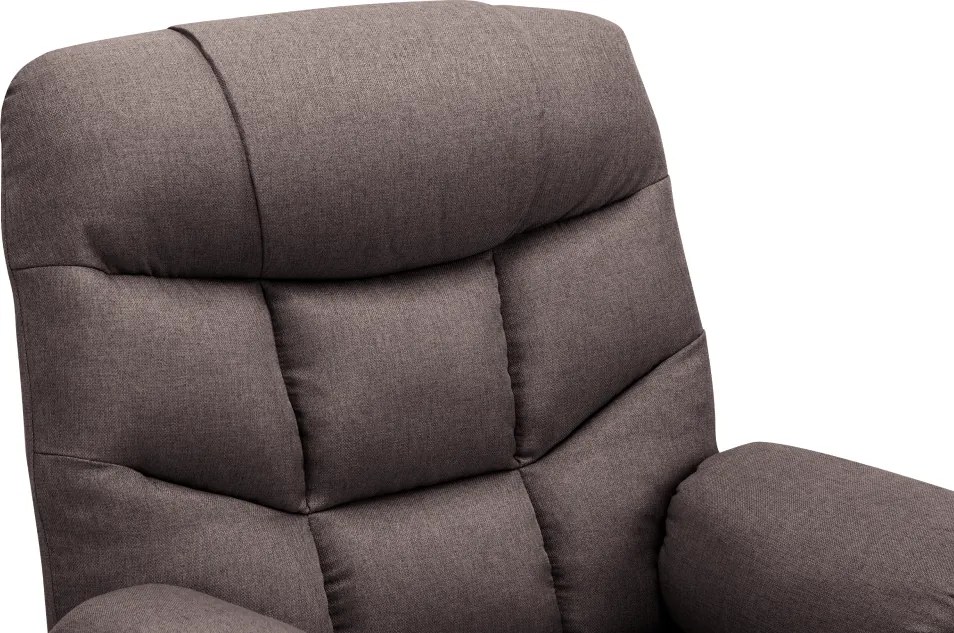 Állítható masszázs fotel, barna, HUDSON