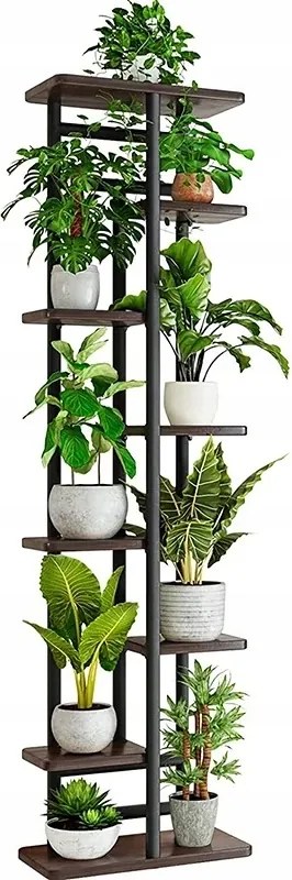 Magas Univerzális Könyvespolc Virágtartó Állvány Fém 120