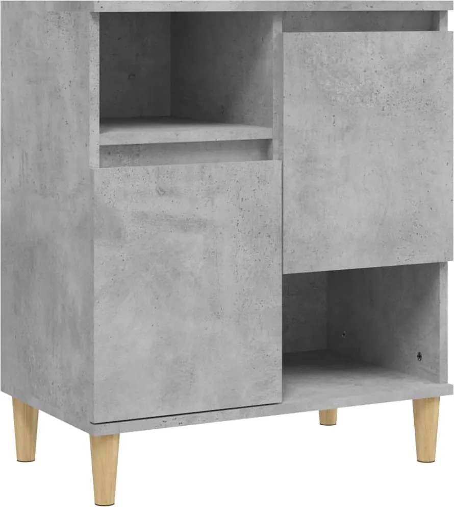 vidaXL betonszürke szerelt fa tálalószekrény 60 x 35 x 70 cm