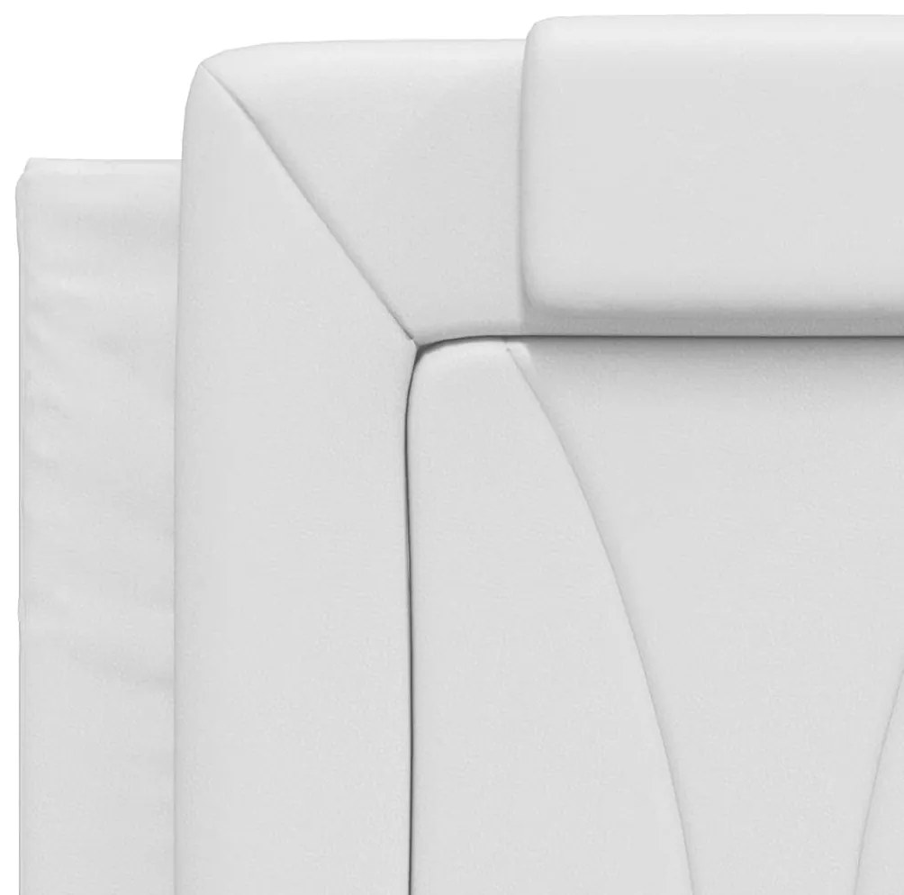 fehér műbőr ágykeret Viana matrac nélkül 140x190 cm