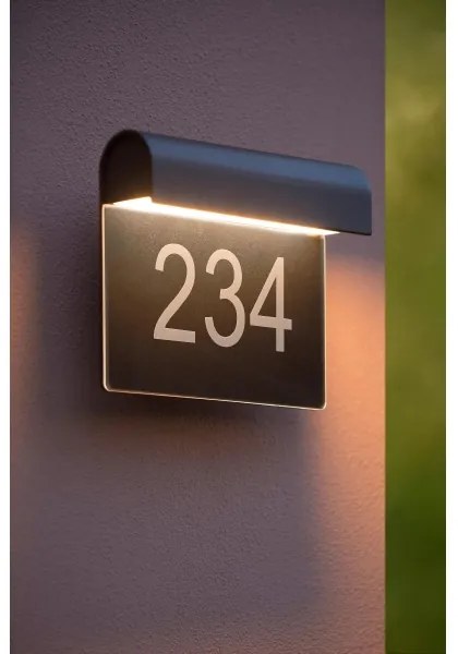 Lucide 27881/06/30 - LED házszám THESI LED/6W/230V IP54