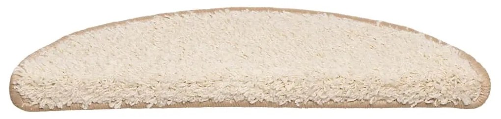 30 db krémszínű lépcsőszőnyeg 56x17x3 cm