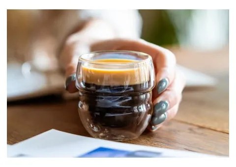 Üveg eszpresszó-duplafalú csésze szett 2 db-os 70 ml Sferico – Vialli Design