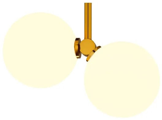 Jupiter 1918 - Csillár rúdon LUNA 2xG9/40W/230V sárgaréz/fekete