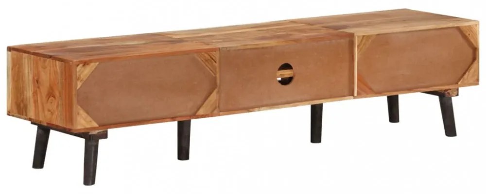 tömör akácfa TV-szekrény 145 x 35 x 35 cm