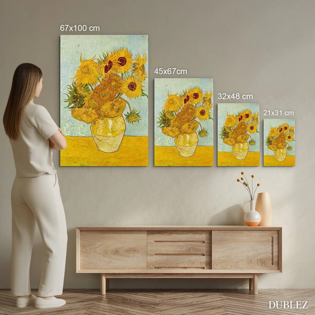 DUBLEZ | Reprodukció - Vincent van Gogh - Napraforgók (1888) | Prémium UV nyomtatás