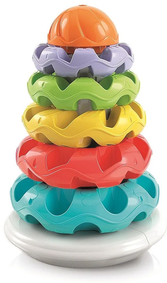 Színes piramis Stacking Rings építőjáték 5 db-os Clementoni