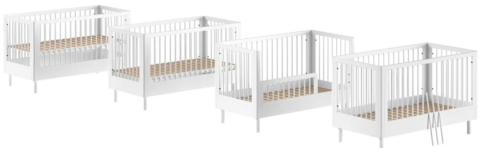 Fehér bükkfa babaágy 70x140 cm Forrest – Vipack