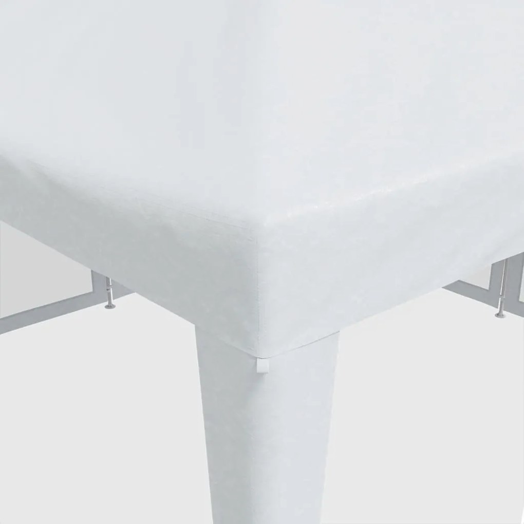 fehér HDPE rendezvénysátor 8 hálós oldalfallal 4 x 4 m