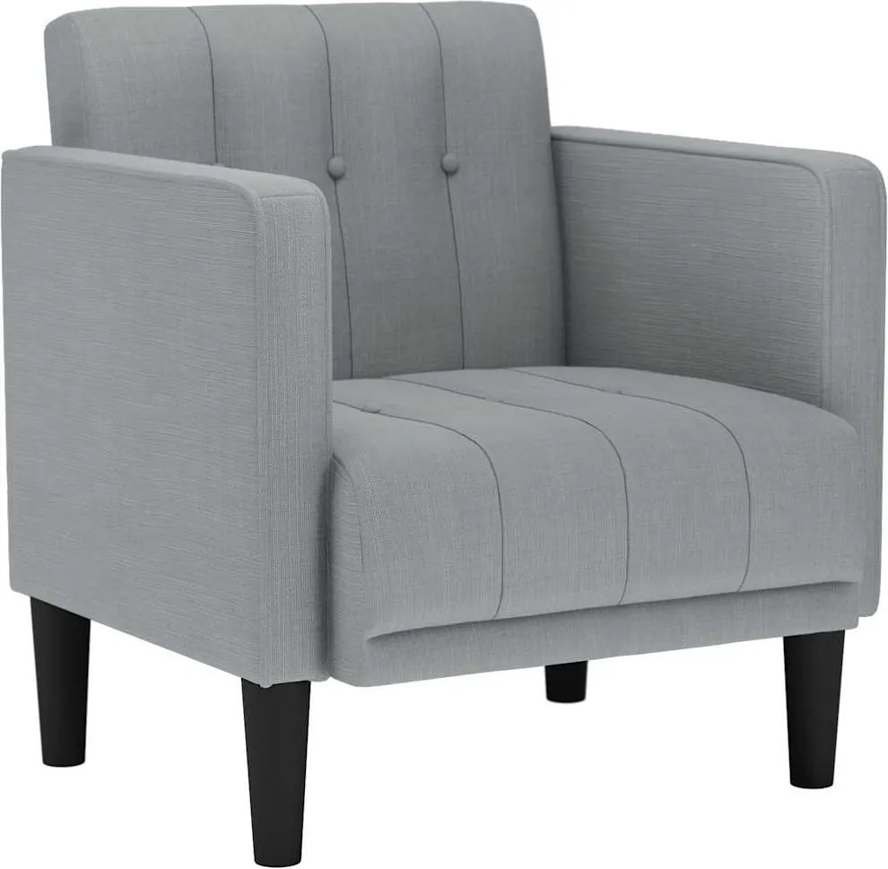 vidaXL világosszürke szövet kanapészék karfás szék 53 cm