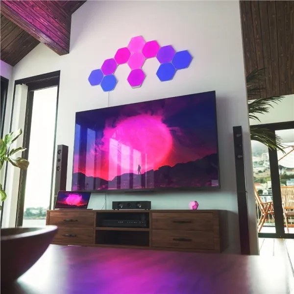 Nanoleaf NL42-0002HX-9PK- KÉSZLET 9x LED RGB Dimmelhető panel HEXAGON LED/2W/230V