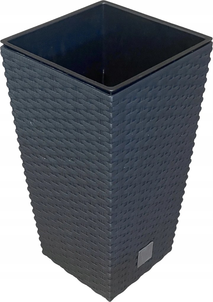 Rato Square virágtartó 17x17x33cm betét antracit Virágtartó Magas