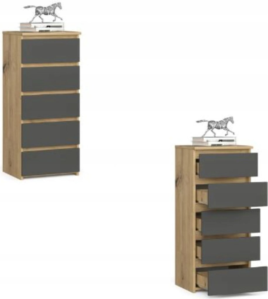 Komód szekrény 40 cm CL5 artisan-grafit Akd