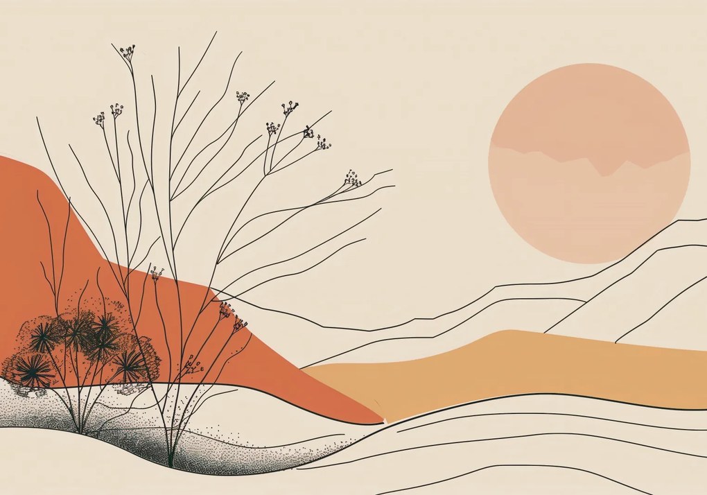 Poszter 100x70cm Sivatagi dűne