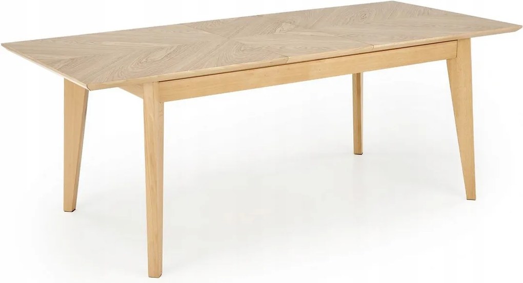 Téglalap alakú összecsukható étkezőasztal natúr tölgy 160-240 cm Edmondo